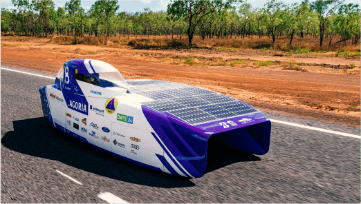 Increased light collection efficiency for solar vehicles